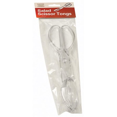 FINELINE SETTINGS Platter Pleasers Clear Salad Scissor Tongs - Retail Pack 3317-CL